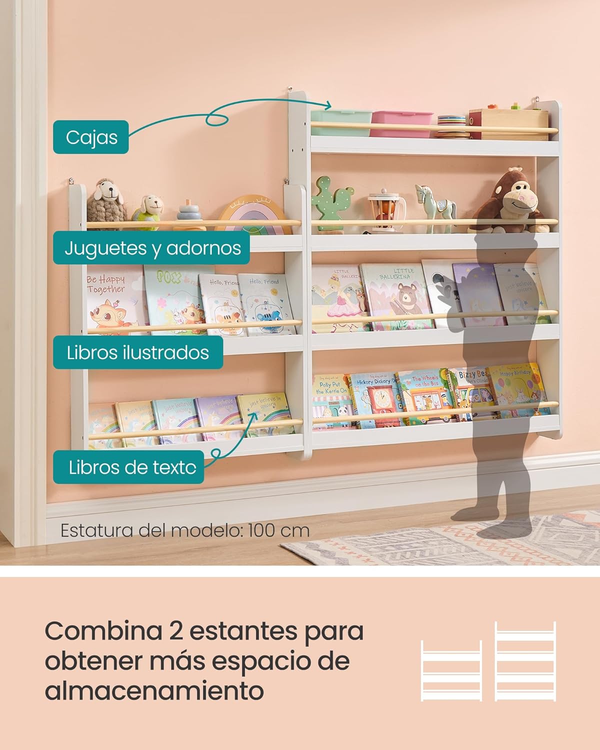 SONGMICS Estantería Infantil