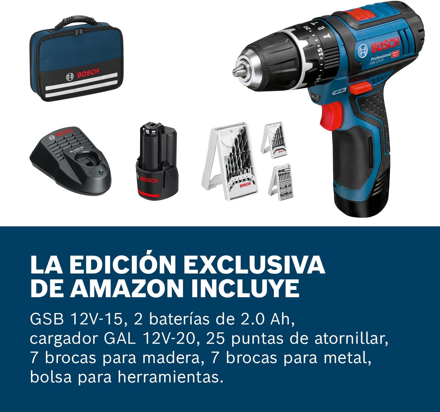 Taladro percutor Bosch Professional 12V