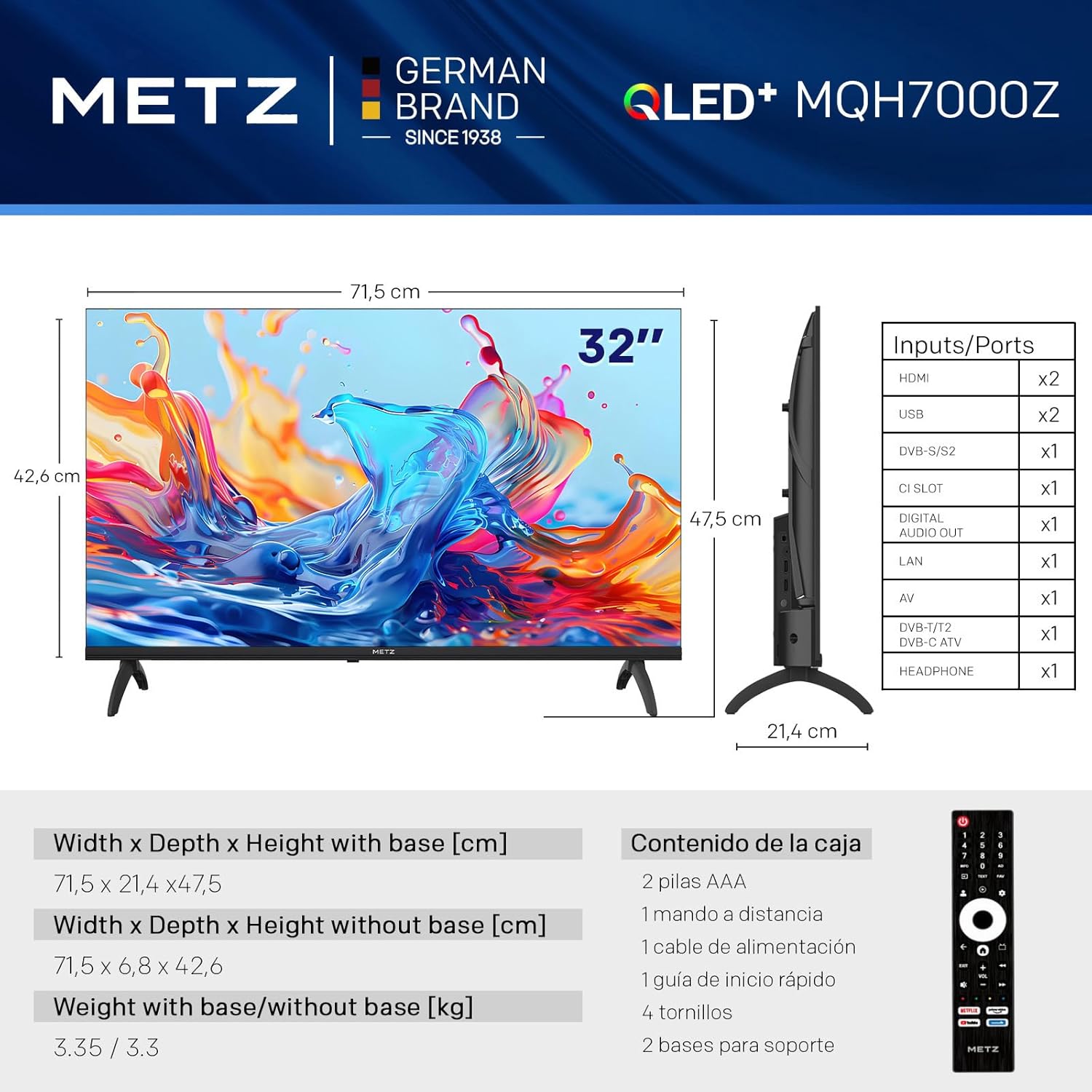 Metz TV 32 Pulgadas Smart TV