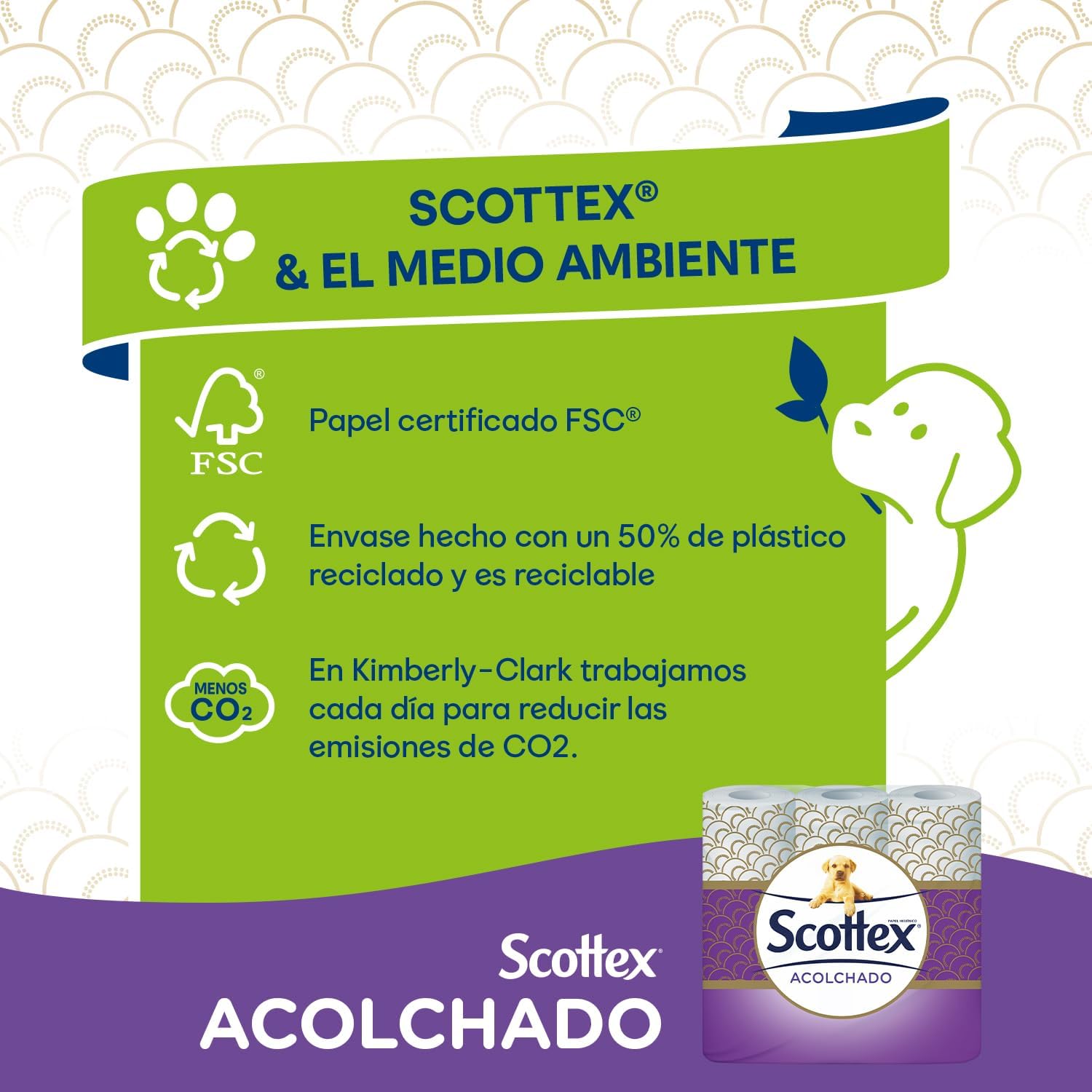 Papel higiénico Scottex 8 rollos 7 PACK