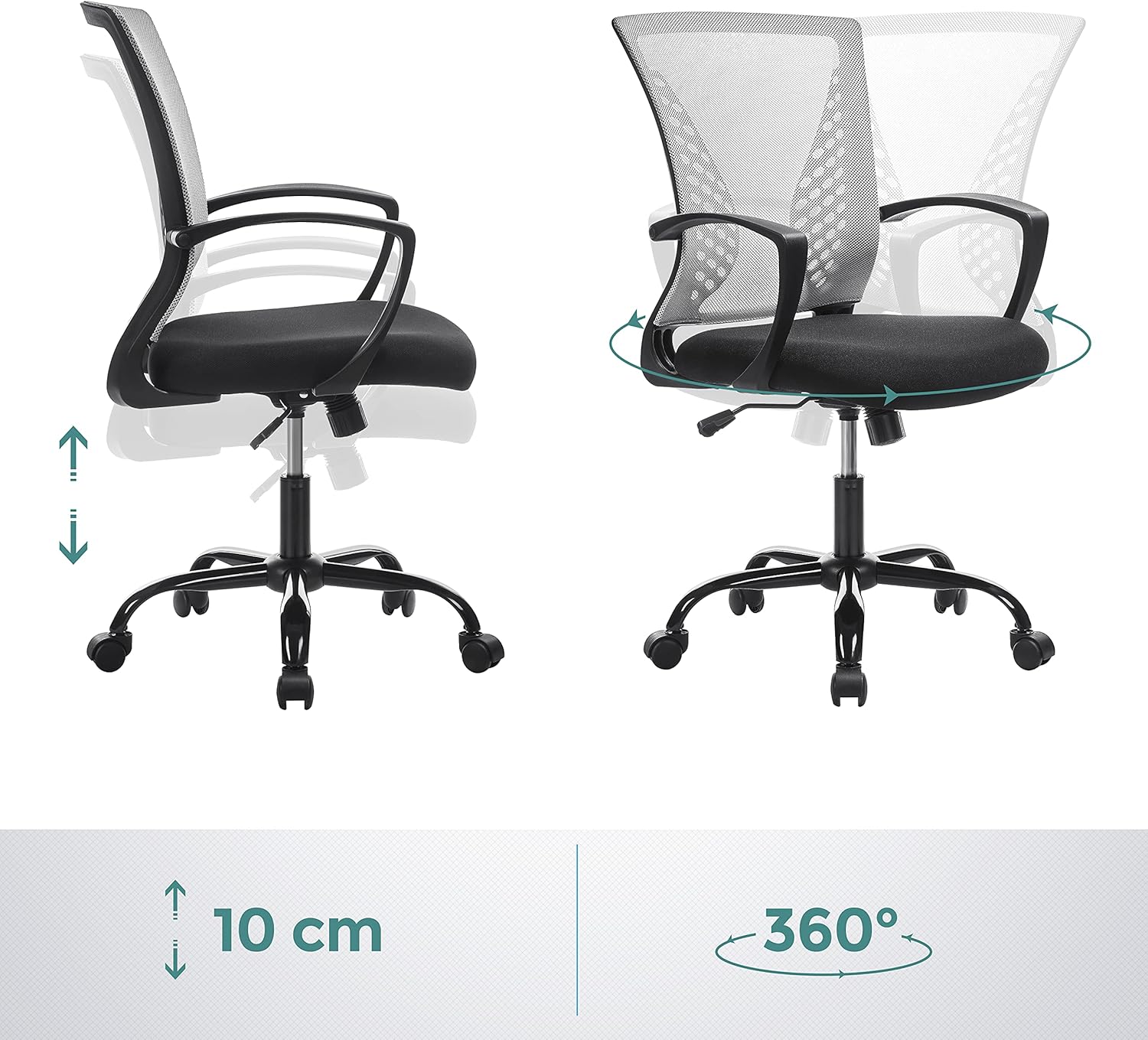 SONGMICS Silla de Oficina giratoria