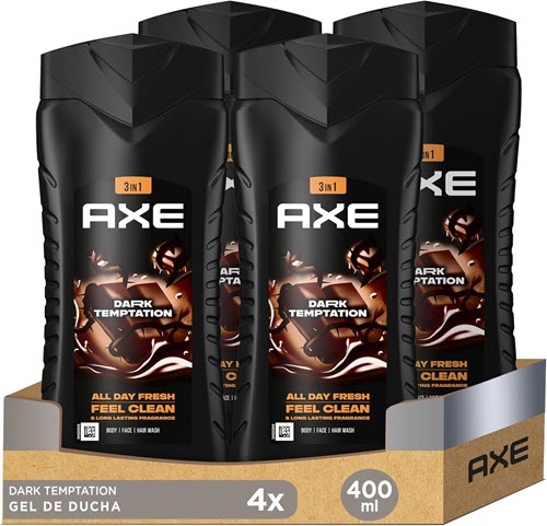 Pack 4 Axe Gel de Ducha y Champú