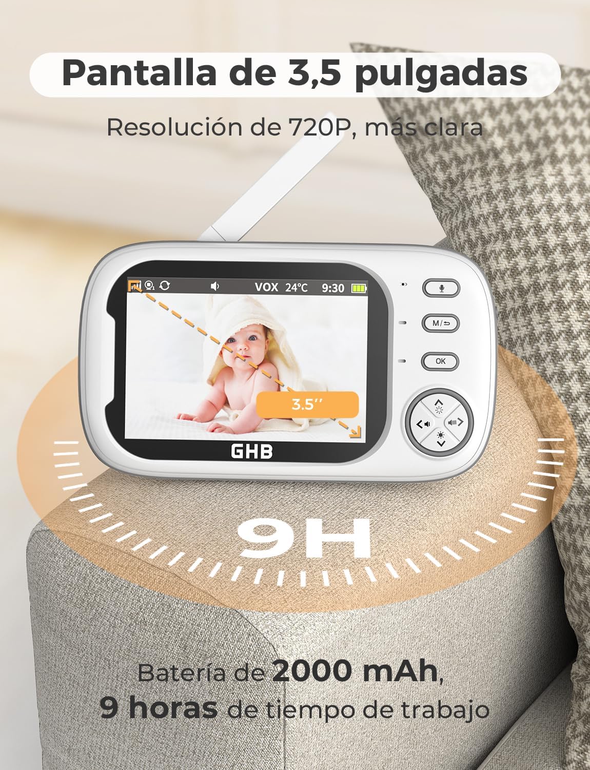 GHB Cámara Vigilancia Bebé