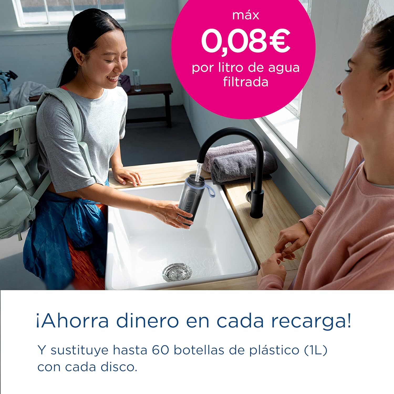 BRITA Botella deportiva con filtro de agua