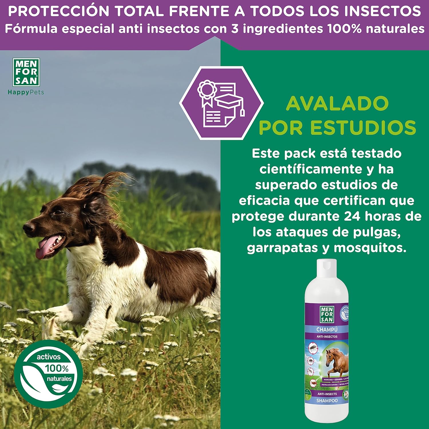 Champú Anti insectos Perros MENFORSAN