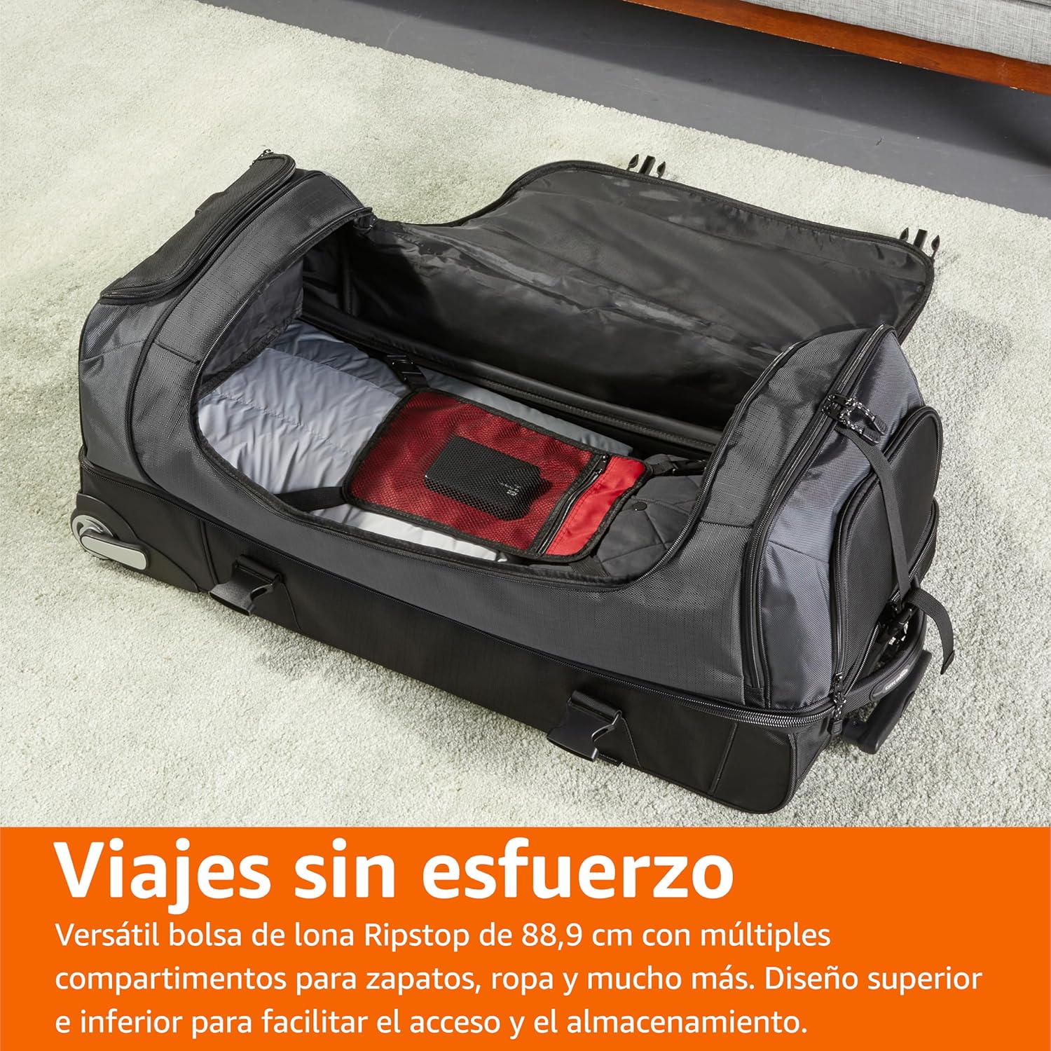 Amazon Basics Bolsa de Viaje con Ruedas