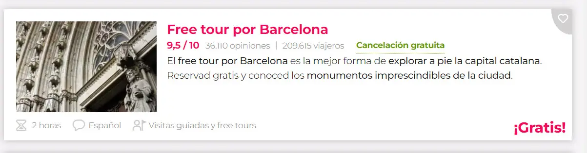 Free tour por Barcelona