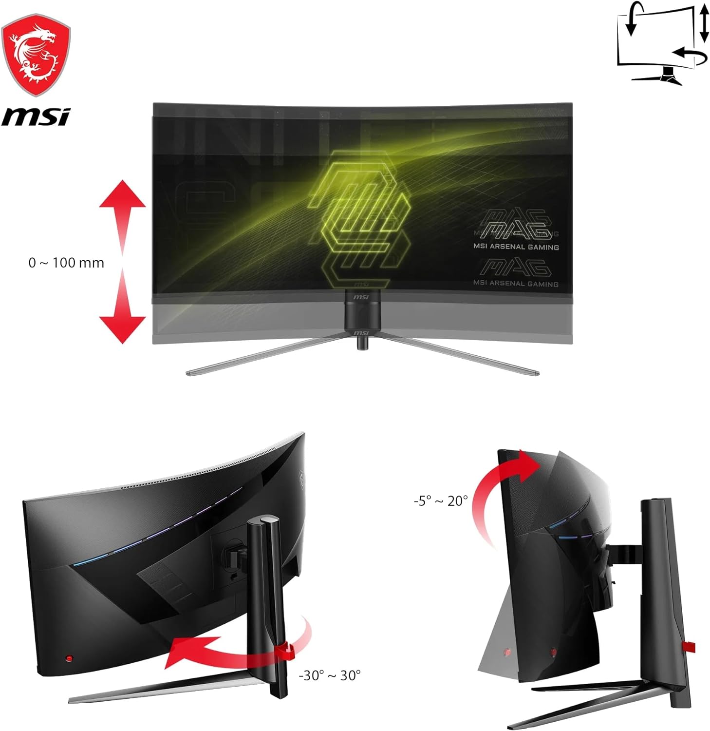 Monitor Curvo MSI de 34