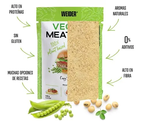 Sustitutivo de carne Weider Vegan