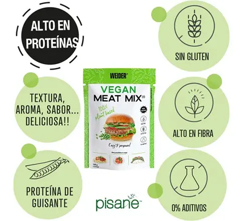 Sustitutivo de carne Weider Vegan