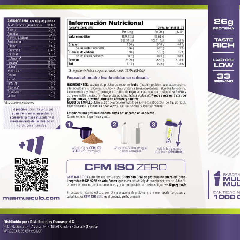 Proteína CFM Iso Zero