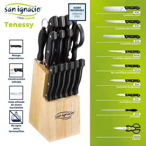Juego de 15 cuchillos San Ignacio