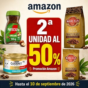 Promoción 50% DTO. EN LA 2ª UD. EN AMAZON